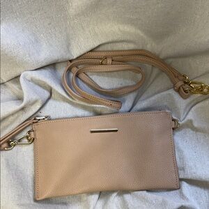 Blush Pink Leather Clutch
